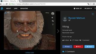 卒業制作 キャラクターモデリング系 Real time model「Viking」